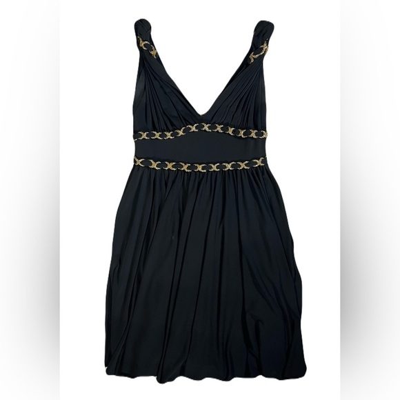 Marchesa Dresses & Skirts - Marchesa Black and Gold Mini Dress